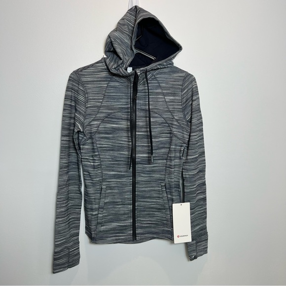 **Hooded Define Jacket *Nulu 10 heathered Black/White/Black - Picture 1 of 6